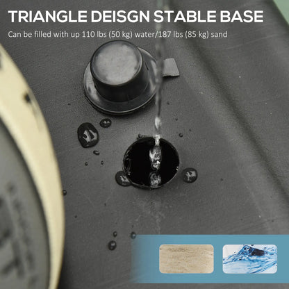 Portable Basketball Hoop Stand with Wheels, Height Adjustable 8FT-10FT, Black Basketball at Gallery Canada