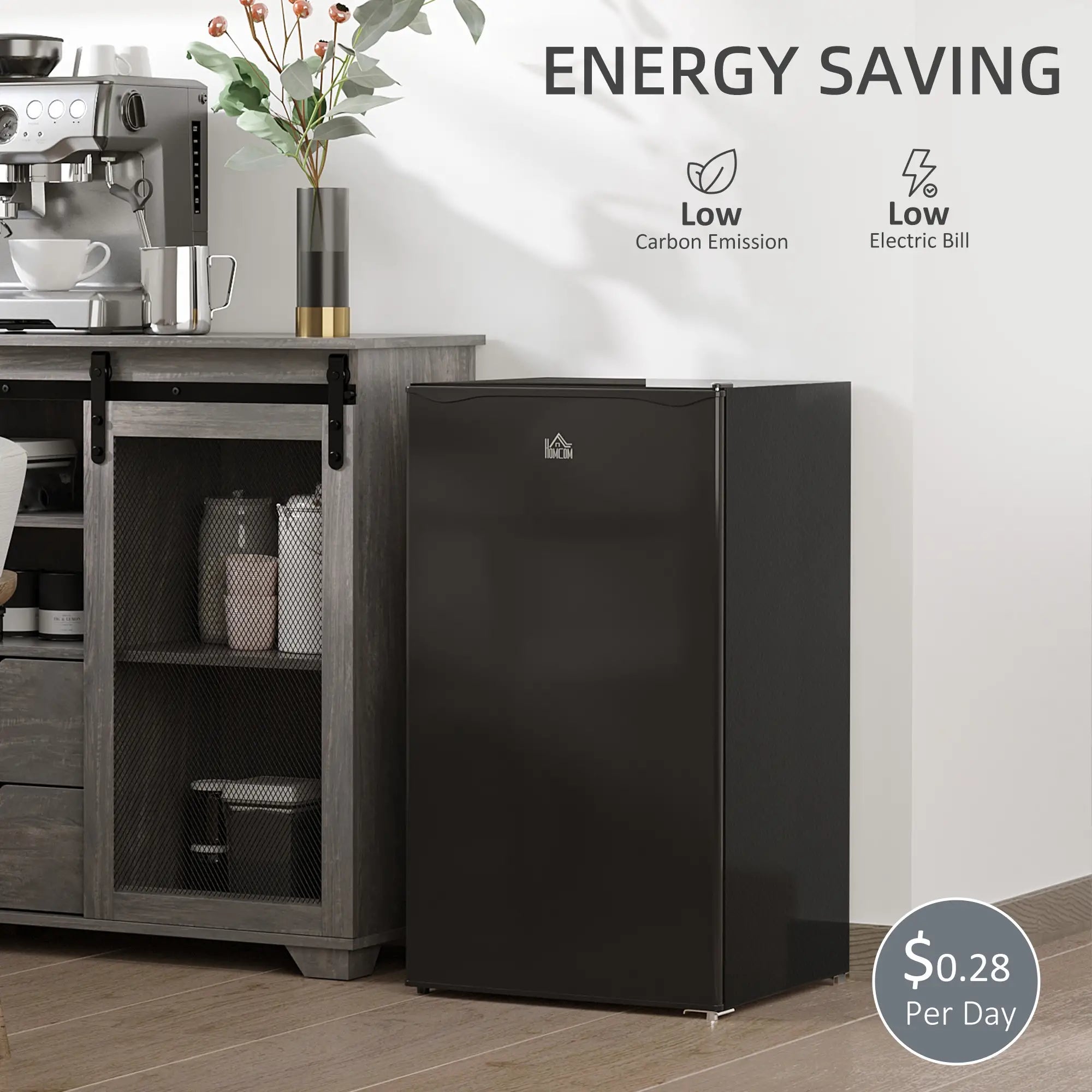 Compact Refrigerator, Mini Fridge with Freezer, Adjustable Shelf, Black Small Kitchen Appliances at Gallery Canada