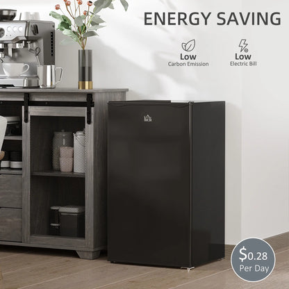 Compact Refrigerator, Mini Fridge with Freezer, Adjustable Shelf, Black Small Kitchen Appliances at Gallery Canada