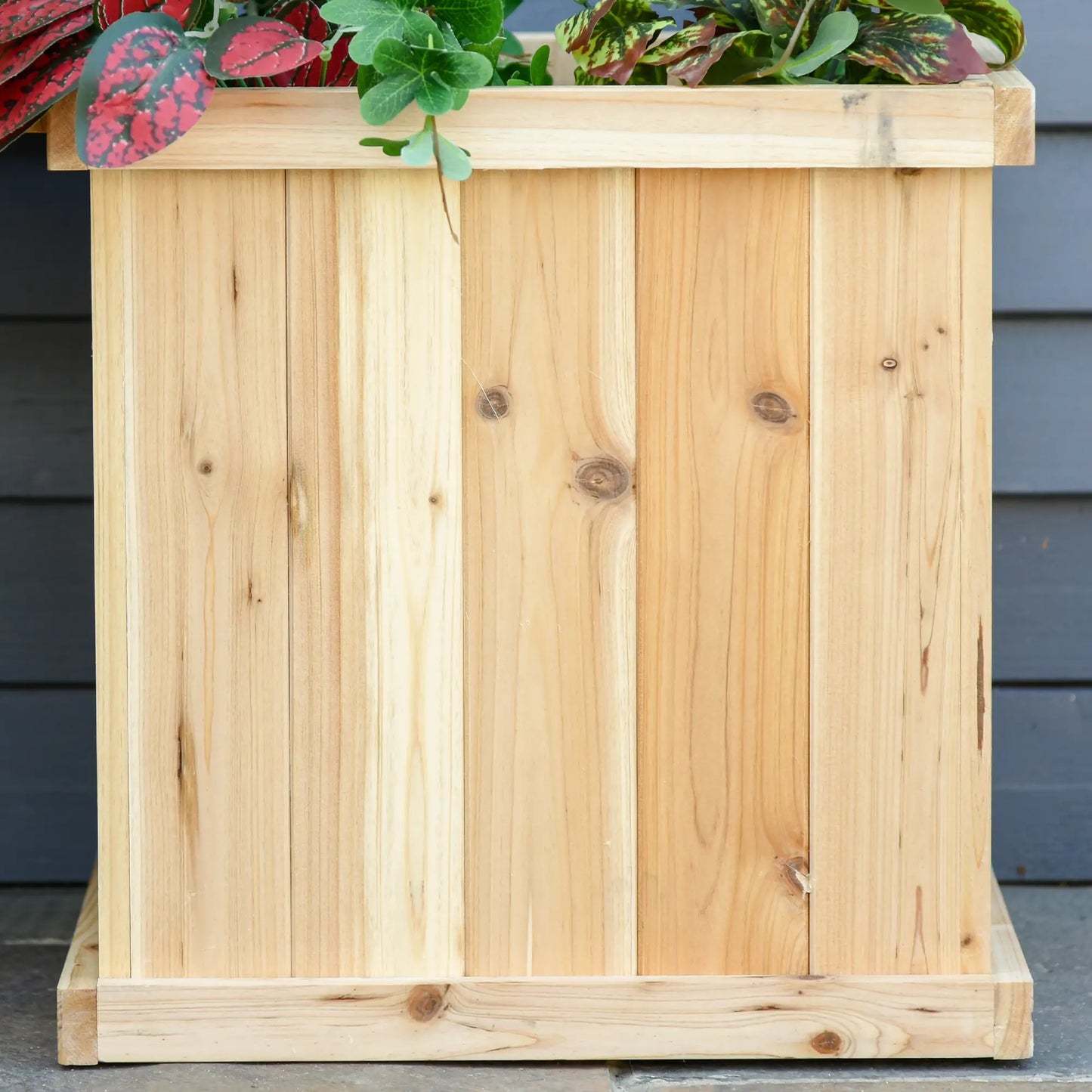 Raised Garden Bed Bench Planter, 69.25" x 15" x 15.75", Natural Wooden Planter Boxes at Gallery Canada