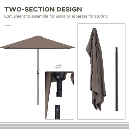 9ft Half Round Umbrella, Outdoor Patio, Coffee Sun Umbrellas at Gallery Canada