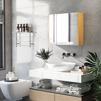 Wall Mounted Medicine Cabinet, Mirror, 3 Doors, Adjustable Shelves, Gray Mirror Medicine Cabinets at Gallery Canada