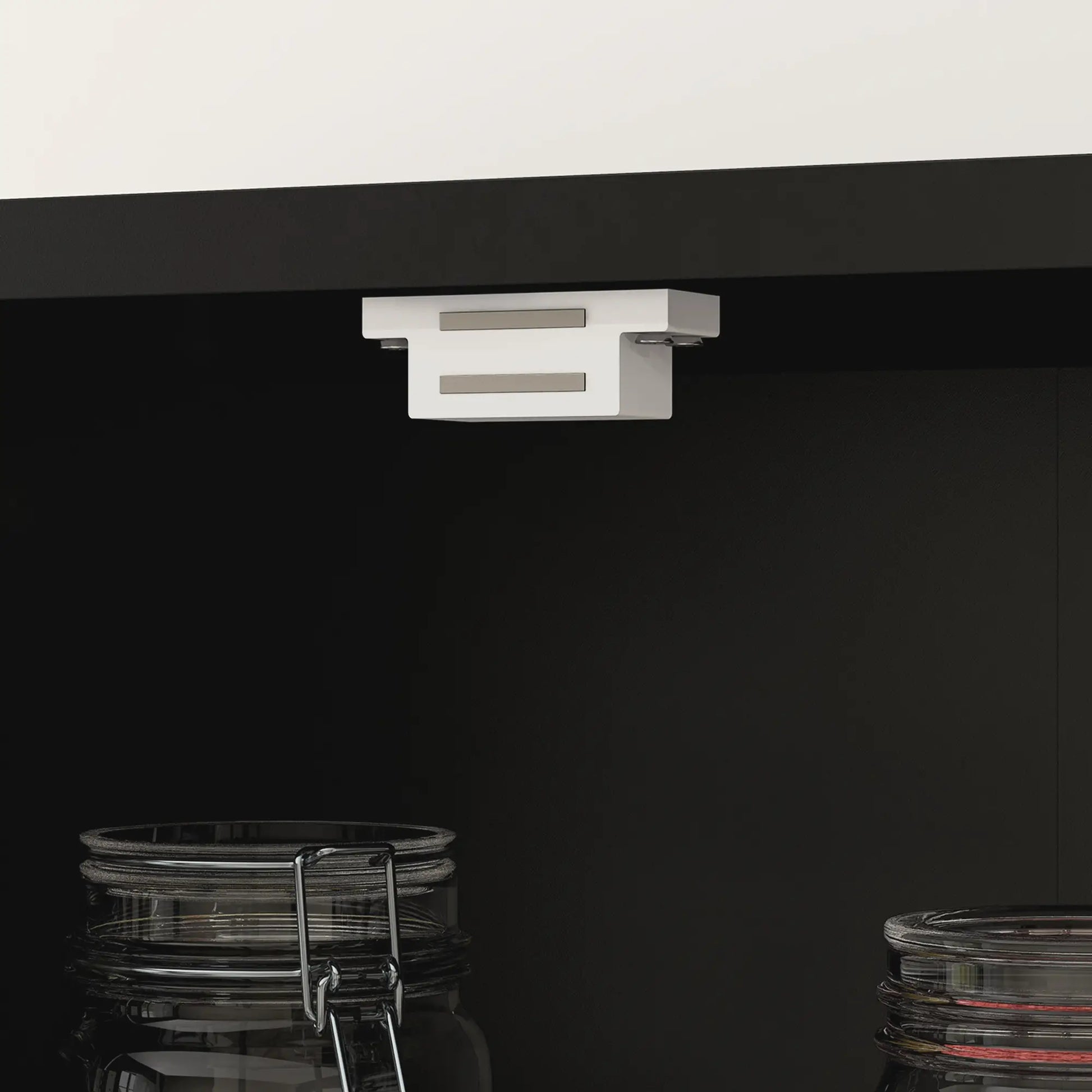 63" 4-Door Kitchen Pantry Cabinet, Adjustable Shelves, Black Kitchen Pantry Cabinets at Gallery Canada