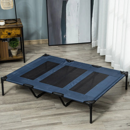 48" X 36" X 9" Elevated Pet Bed with Carrying Bag, Dark Blue Elevated Dog Beds at Gallery Canada