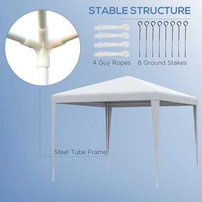 9' x 9' Portable Canopy Tent, Outdoor Gazebo, White Canopy Tents at Gallery Canada