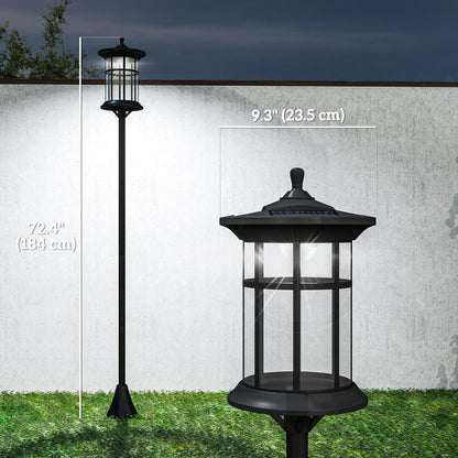 72" Solar Post Light, LED Outdoor Lamp, Waterproof IP44, 2 Pack, Cool White Solar Post Lamps at Gallery Canada