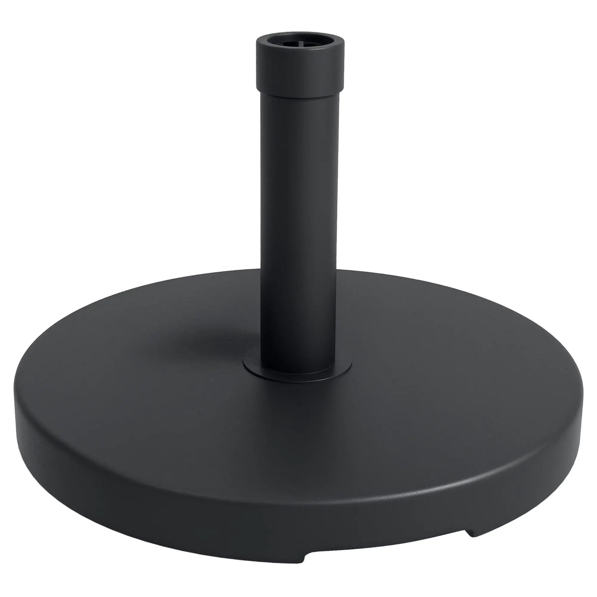 33 Lbs Concrete Parasol Base, 18.3" Round Umbrella Stand, Black Umbrella Bases at Gallery Canada