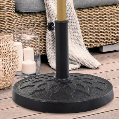 29 lbs Resin Round Patio Umbrella Stand, Black Umbrella Bases at Gallery Canada