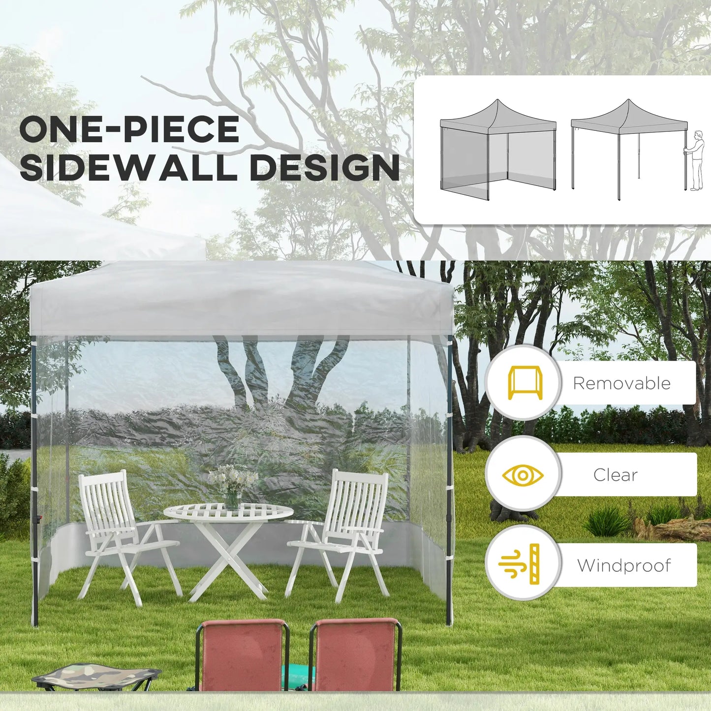 10' x 10' Pop Up Canopy Tent, Wheeled Carry Bag, Adjustable Height Pop Up Canopies at Gallery Canada