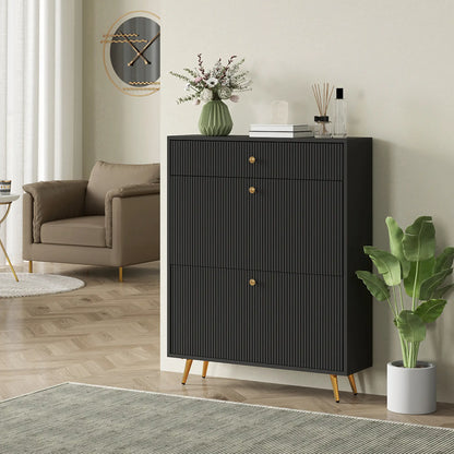 Narrow Shoe Storage Cabinet, Adjustable Shelves, 12 Pairs, Black Shoe Storage Cabinets & Racks at Gallery Canada