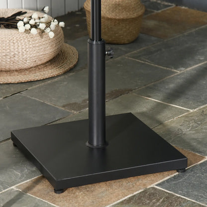 40 lbs Steel Square Parasol Stand Base, Adjustable Knob, Black Umbrella Bases at Gallery Canada