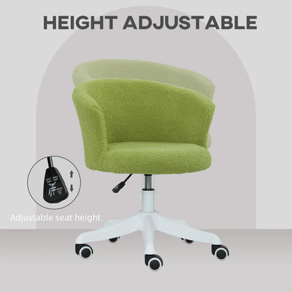 Armless Office Chair, Adjustable Height, Swivel Wheels, Mid Back, Light Green Task Chairs at Gallery Canada