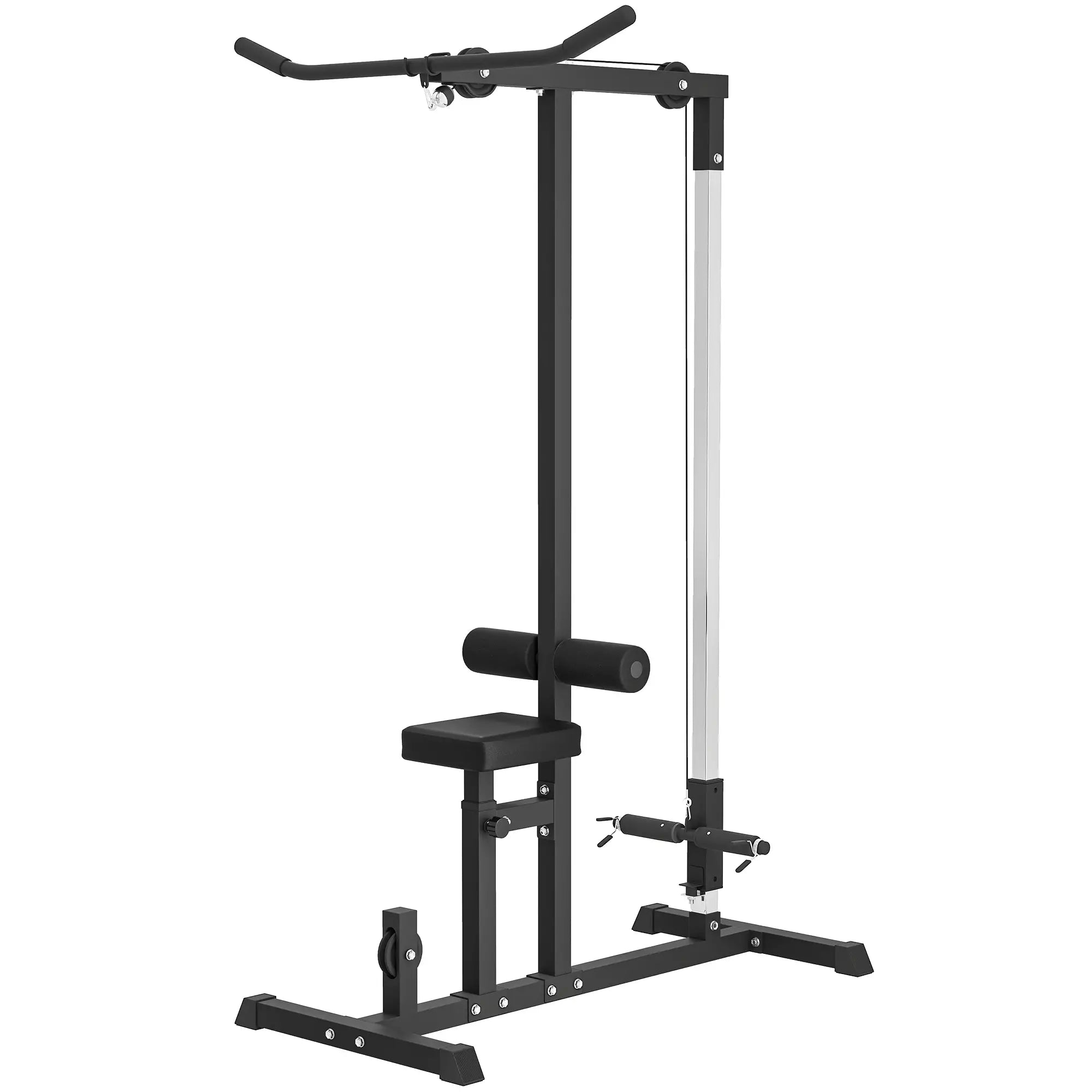 Lat Pull Down Machine, High Low Pulley Station, Adjustable Seat, Home Gym Power Towers at Gallery Canada