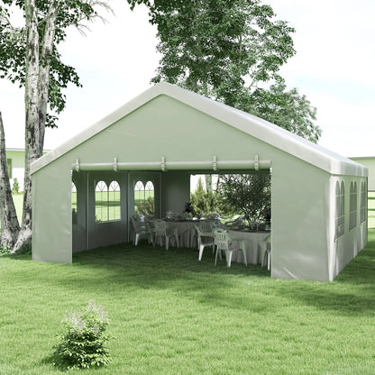 Heavy Duty Party Tent, 19.5' x 19', Large Canopy, White Canopy Tents at Gallery Canada