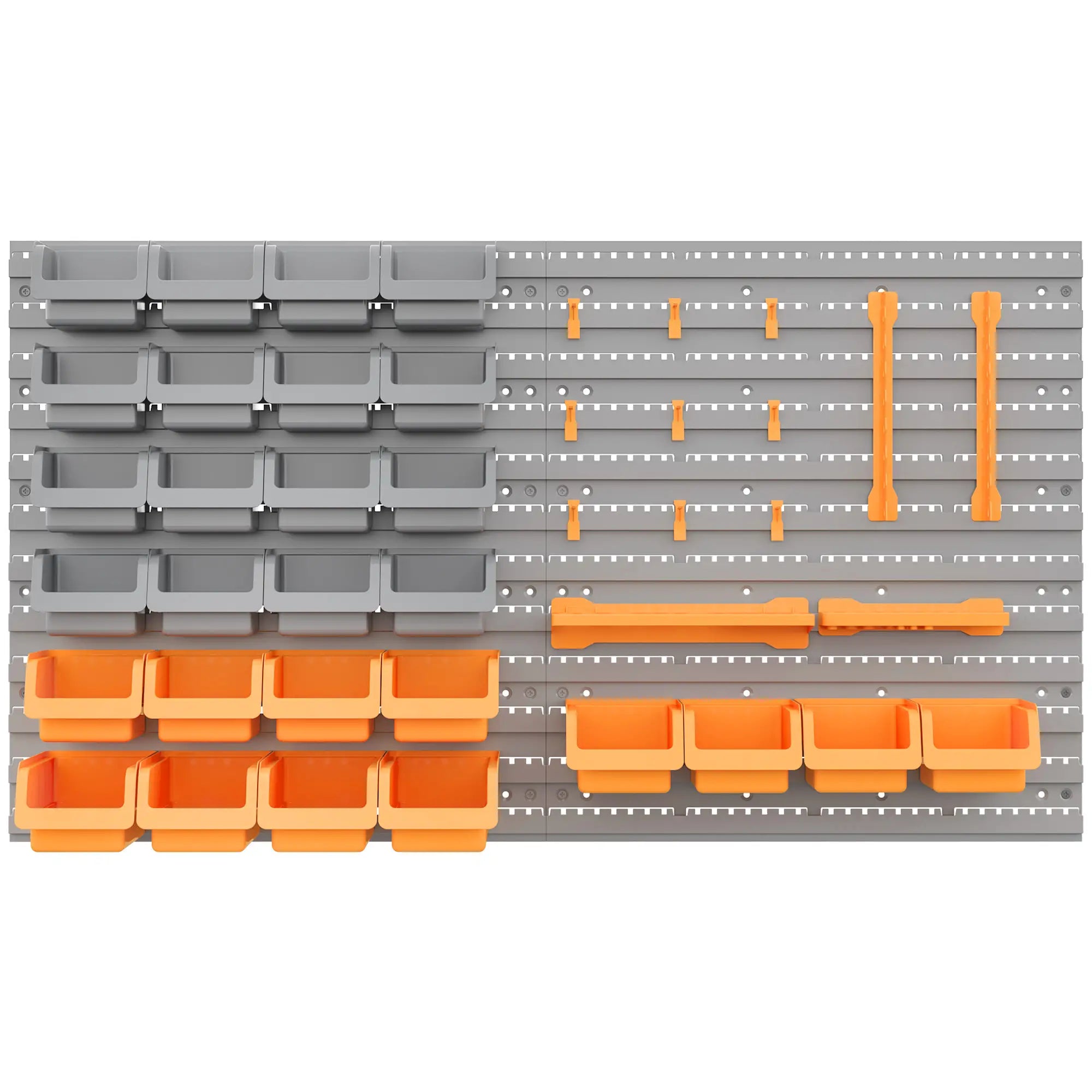 44PC Wall Mounted Storage Bins, Pegboard with Hooks, Garage Organizer, Orange Tool Organizers at Gallery Canada