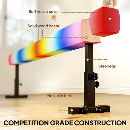 7.5ft Adjustable Gymnastics Balance Beam With Wheels, Training Equipment Gymnastics Mats at Gallery Canada