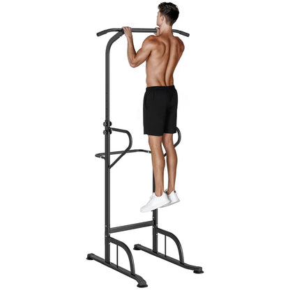 Power Tower Dip Station, Pull Up Bar, Adjustable Height, Black Power Towers at Gallery Canada