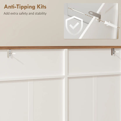 Shoe Storage Cabinet, 4 Flip Drawers, Farmhouse Narrow, Holds 24 Pairs, White Shoe Storage Cabinets & Racks at Gallery Canada