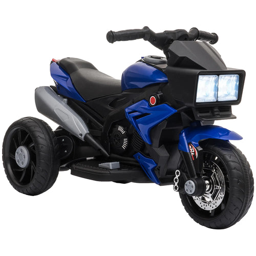 Kids Electric Motorcycle Ride-On Toy, 6V Battery Powered, Blue