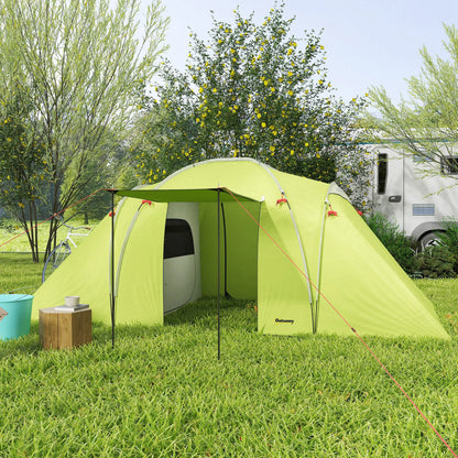 4-6 Person Camping Tent, 2000mm Waterproof, 2 Bedrooms, Living Area Camping Tents at Gallery Canada