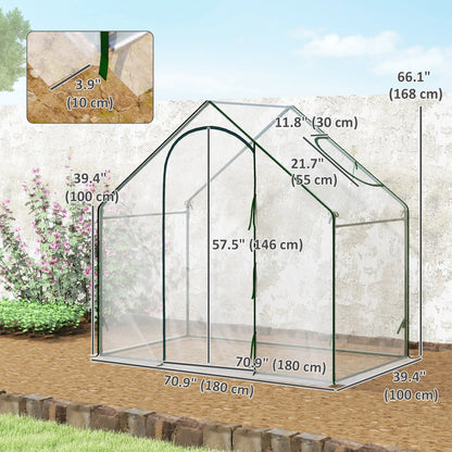 6'x3.3'x5.5' Walk-in Greenhouse, Portable Mini for Plants, Clear Cover Mini Greenhouses at Gallery Canada