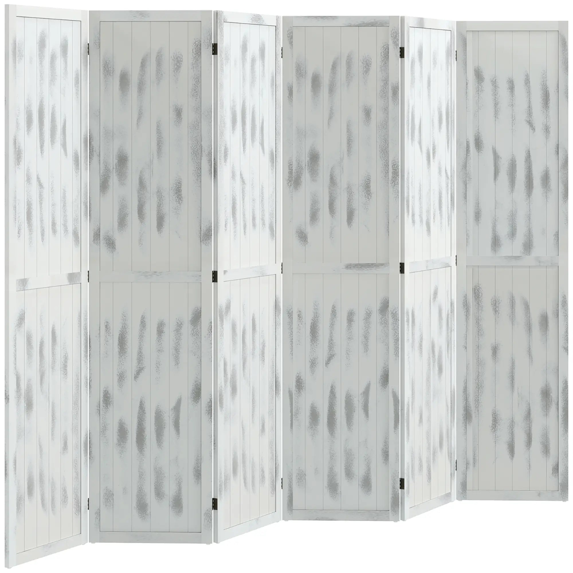 Foldable Screen Divider, 5.5' Rustic, for Bedroom Office, White Room Dividers at Gallery Canada