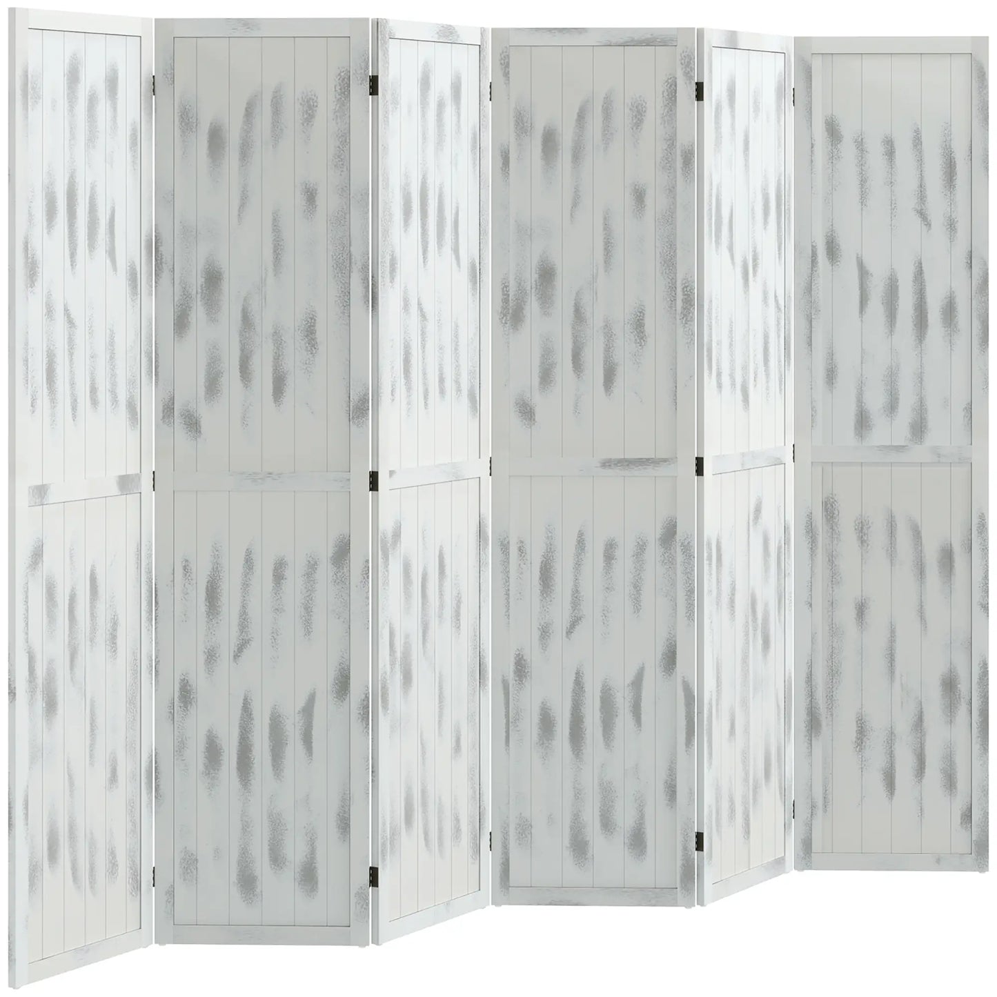Foldable Screen Divider, 5.5' Rustic, for Bedroom Office, White Room Dividers at Gallery Canada