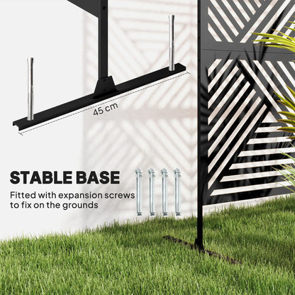 Metal Outdoor Privacy Screen, 78" x 48", Black Side Awnings at Gallery Canada