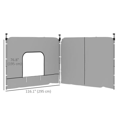 Instant Canopy Sidewall, Zipper Mesh Window, 10 x 10 ft, 2 Pack Gazebo Sidewalls at Gallery Canada
