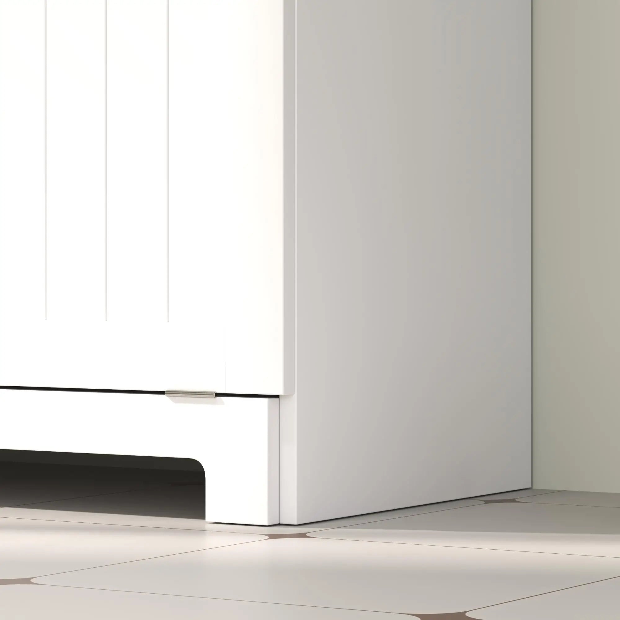 Laundry Cabinet, Tilt Out Hamper with 2 Baskets, 2 Drawers, White Bathroom Cabinets at Gallery Canada