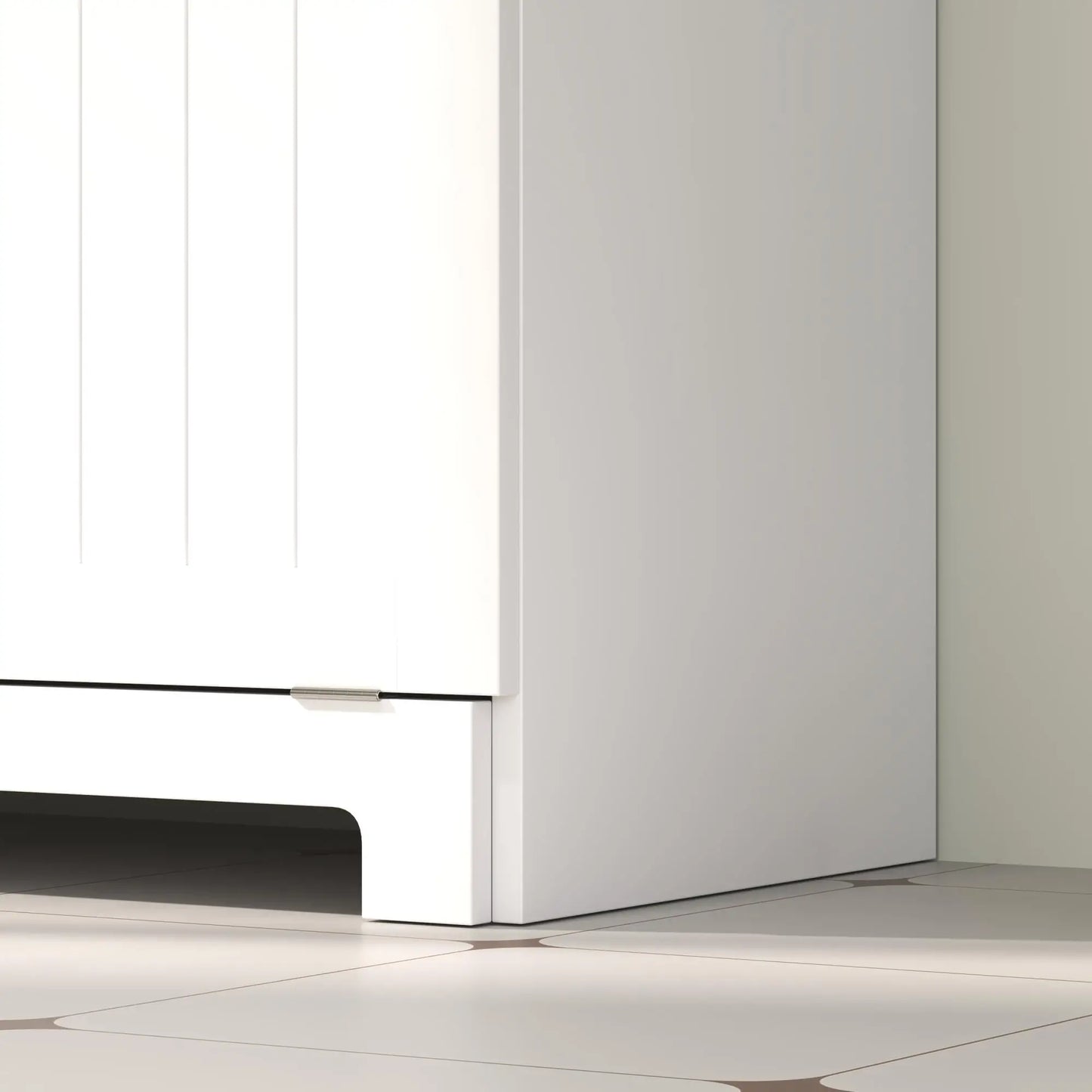 Laundry Cabinet, Tilt Out Hamper with 2 Baskets, 2 Drawers, White Bathroom Cabinets at Gallery Canada