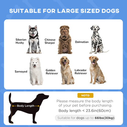 Elevated Dog Bed with Canopy, Portable Raised Dog Cot, L Size, 36" x 30" x 35", Dark Blue Elevated Dog Beds at Gallery Canada