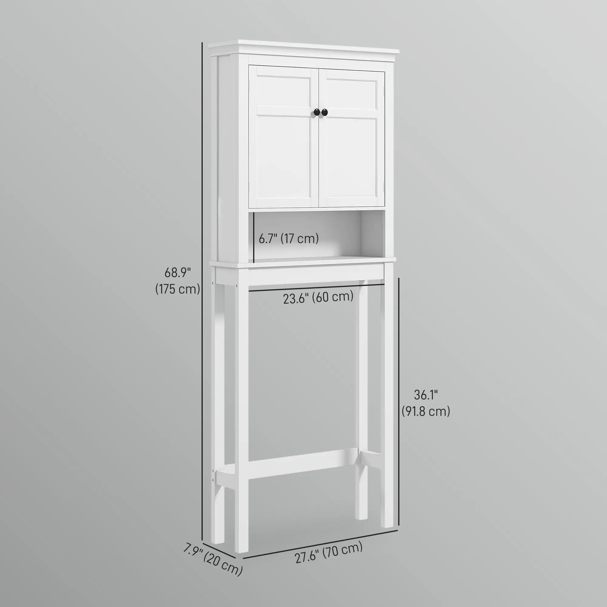 3-Tier Over Toilet Storage, Adjustable Shelf, Bathroom Laundry Cabinet Bathroom Cabinets at Gallery Canada