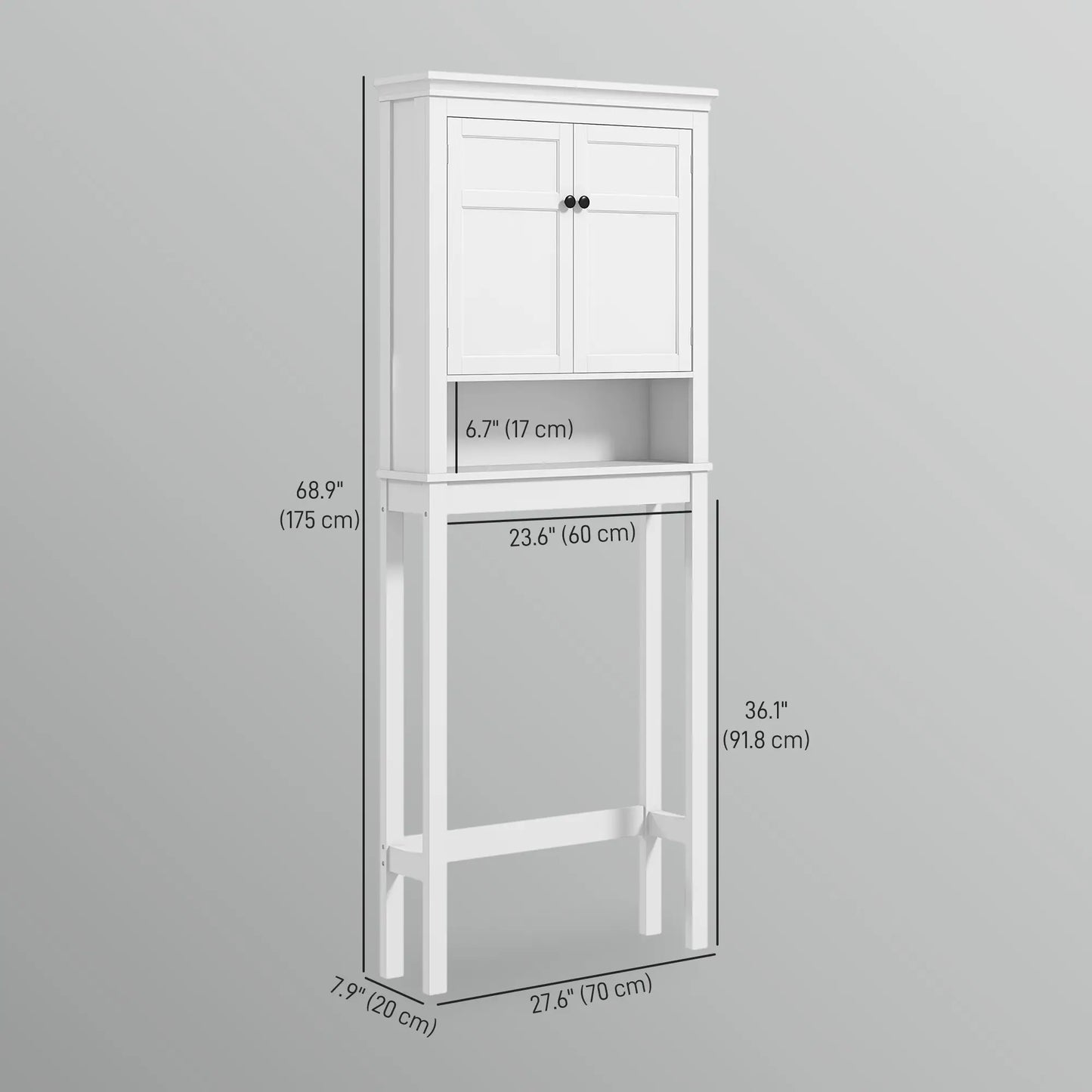 3-Tier Over Toilet Storage, Adjustable Shelf, Bathroom Laundry Cabinet Bathroom Cabinets at Gallery Canada