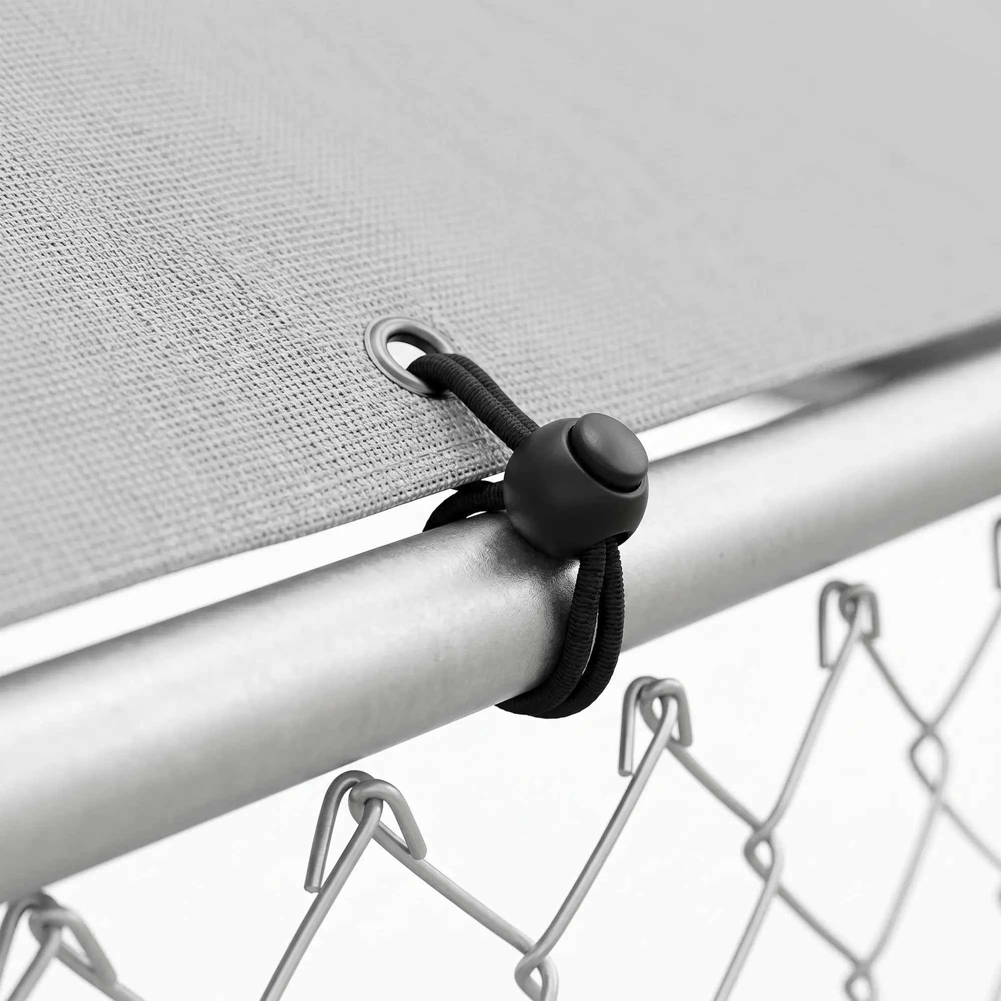 6.6' x 6.6' x 6.6' Outdoor Dog Kennel Heavy Duty Galvanized Steel with UV-resistant Roof, Silver Dog Kennels at Gallery Canada