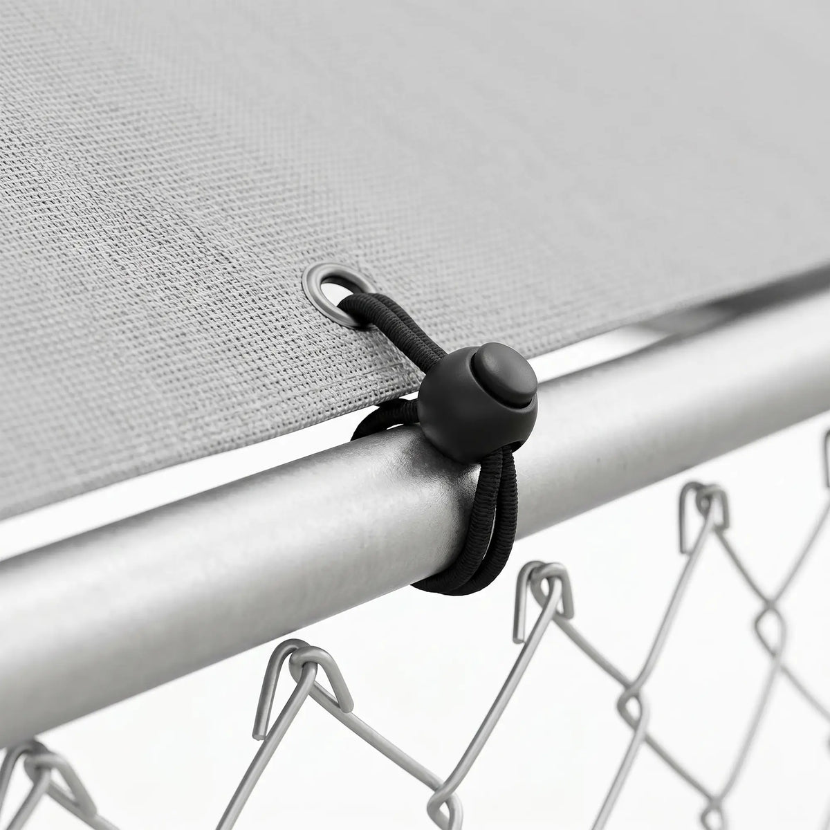 6.6' x 6.6' x 6.6' Outdoor Dog Kennel Heavy Duty Galvanized Steel with UV-resistant Roof, Silver Dog Kennels at Gallery Canada
