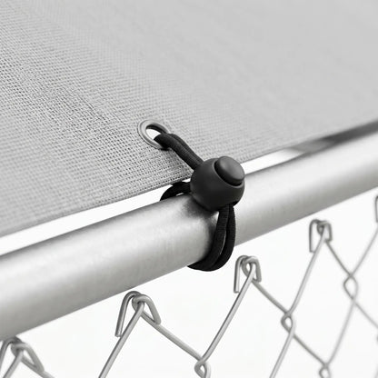 6.6' x 6.6' x 6.6' Outdoor Dog Kennel Heavy Duty Galvanized Steel with UV-resistant Roof, Silver Dog Kennels at Gallery Canada