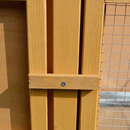 Wooden Rabbit Hutch, Indoor Outdoor Bunny Cage, Slide-Out Tray, Openable Roof Rabbit Hutch at Gallery Canada