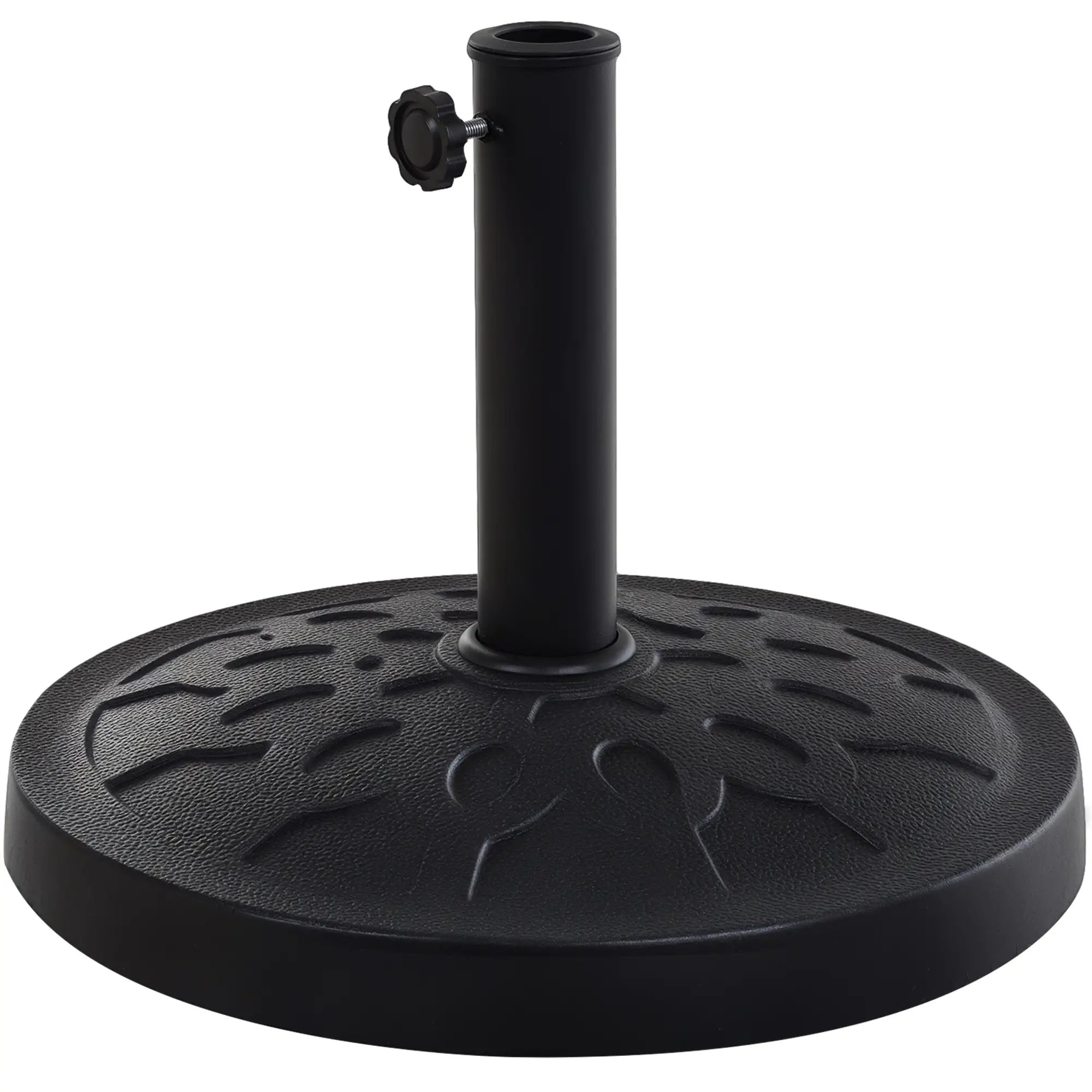 29 lbs Resin Round Patio Umbrella Stand, Black Umbrella Bases Bronze at Gallery Canada