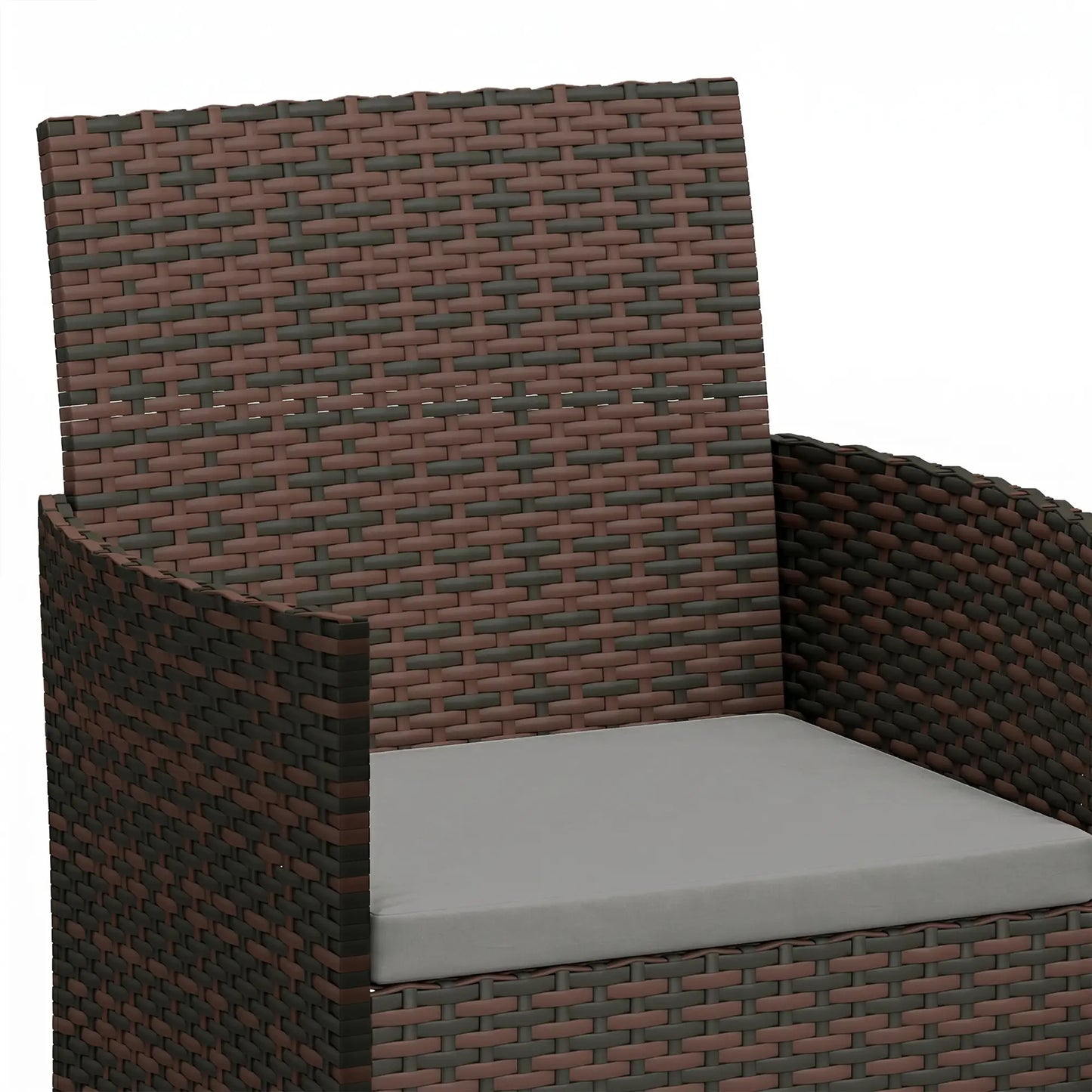 3 Piece Wicker Bistro Set, 2-Tier Glass Top Table, Dark Grey Patio Furniture Sets at Gallery Canada