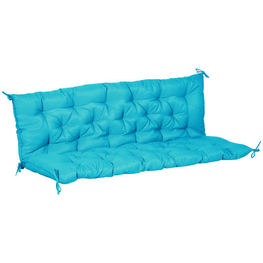Porch Swing Cushion, Garden Bench Cushion with Backrest, Non-Slip 3-Seater, 59.1" x 38.6", Turquoise Patio Chair Cushions Turquoise at Gallery Canada