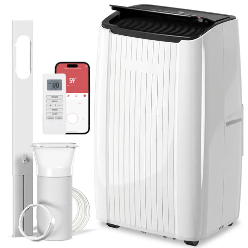 12000 BTU Portable Air Conditioner, 5-in-1, White