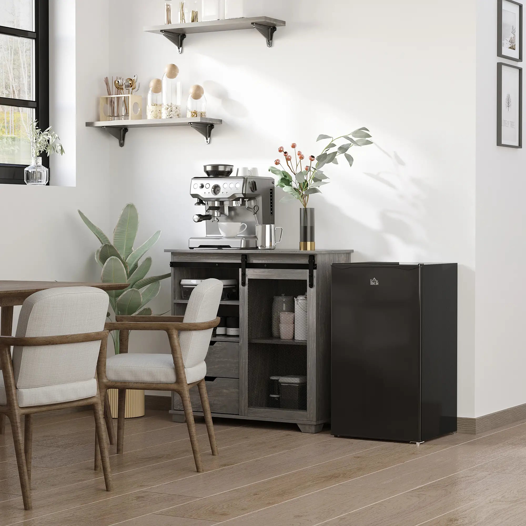 Compact Refrigerator, Mini Fridge with Freezer, Adjustable Shelf, Black Small Kitchen Appliances at Gallery Canada