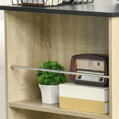 Bar Table Counter Height with 3 Storage Shelves, Natural Bar Tables at Gallery Canada