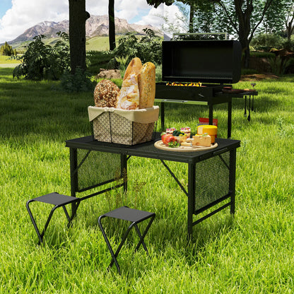 4.5ft Folding Grill Table, Adjustable Height, Metal Portable Picnic Table Picnic Tables & Camping Chairs at Gallery Canada