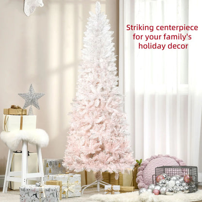 6ft Artificial Christmas Tree, Pine Realistic Branches, Auto Open, White, Pink Pencil Christmas Trees at Gallery Canada