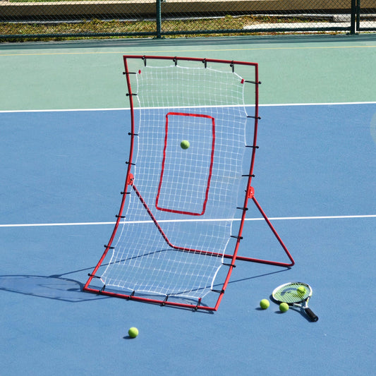 Pitch Back 5 Angles Adjustable Rebounder Net Goal Pitching and Throwing Practice Partner, Baseball/Soccer/Football/Basketball/Volleyball Daily Training (4 J-type Ground Nails included) - Gallery Canada