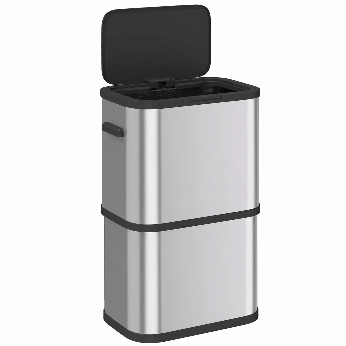 60 L Slim Stainless Steel Trash Can, Soft-Close Lid, Silver Kitchen Trash Cans at Gallery Canada