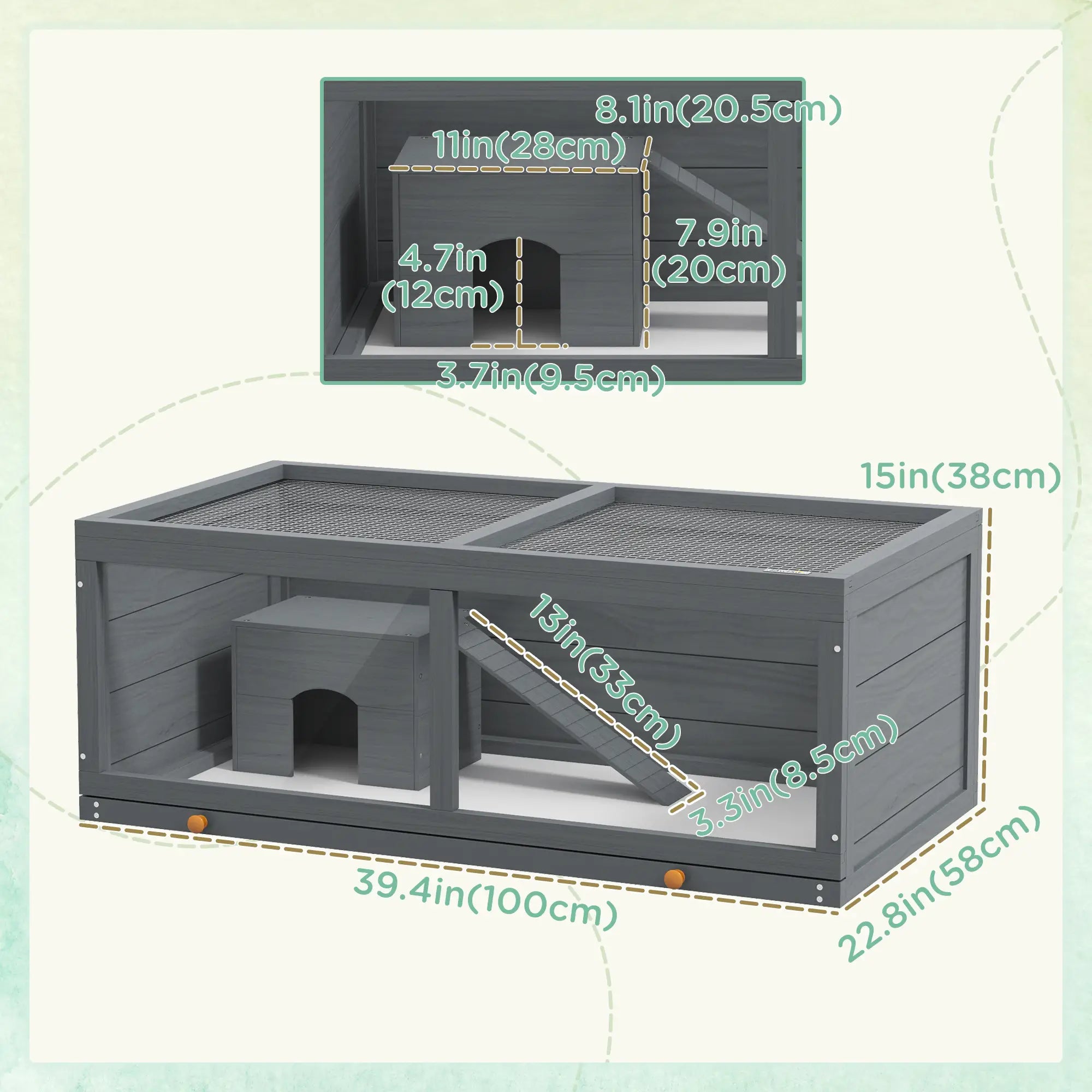 Small Animals Hutch With Sliding Tray, Play House For Hamsters, Gerbils Hamster Cages at Gallery Canada