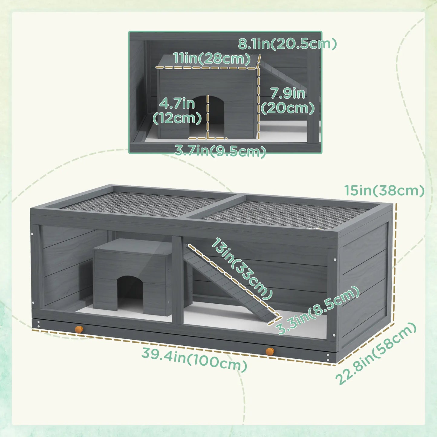 Small Animals Hutch With Sliding Tray, Play House For Hamsters, Gerbils Hamster Cages at Gallery Canada